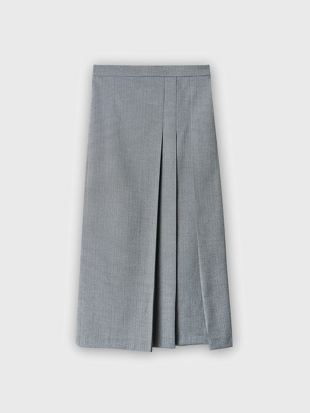 Юбка женская прямая серая - 5