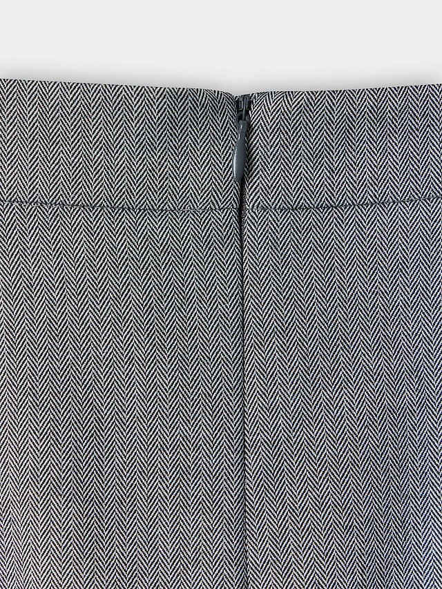 Юбка женская прямая серая - 8