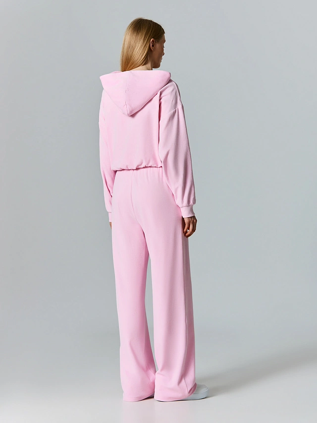 Брюки женские розовые велюровые - 5