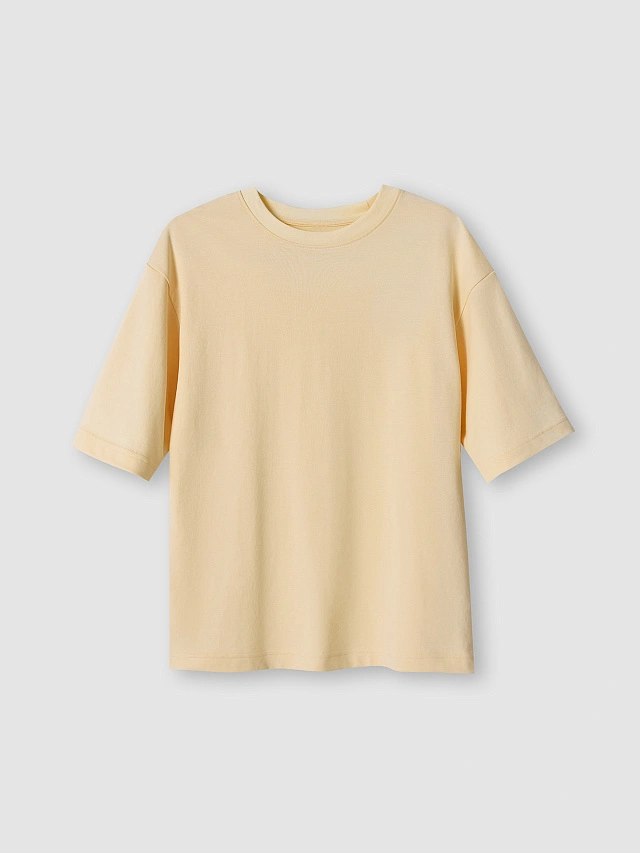 Футболка оверсайз женская желтая - 8