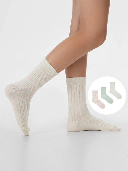 картинка НОСКИ ДЕТСКИЕ (3 пары) от известного бренда одежды для девочек Mark Formelle