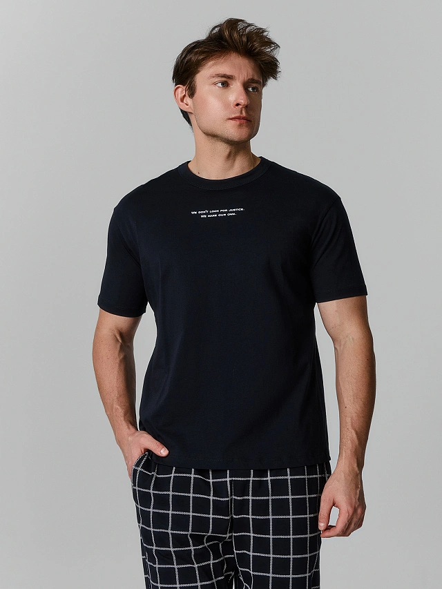 Комплект домашний мужской черный - 2