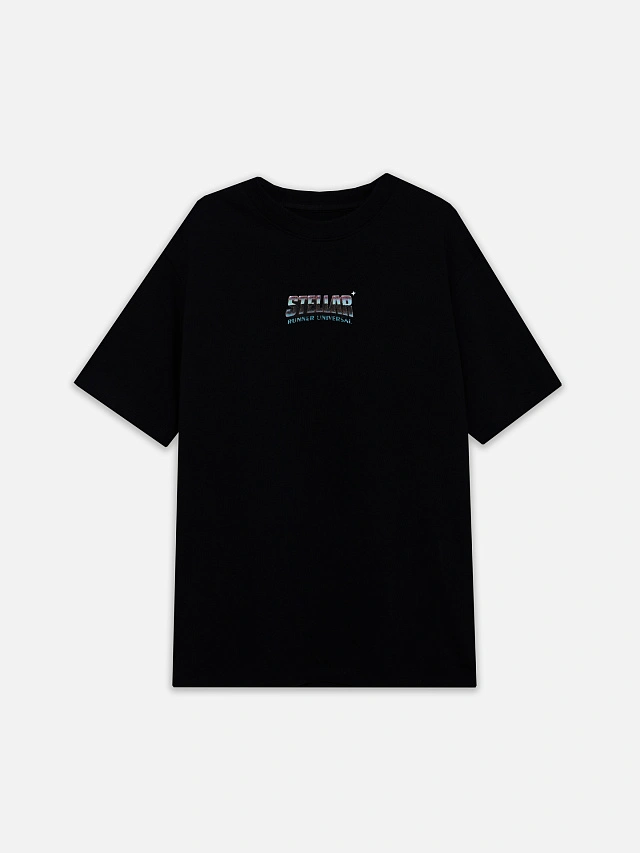 Футболка мужская черная с надписью "Stellar" - 4