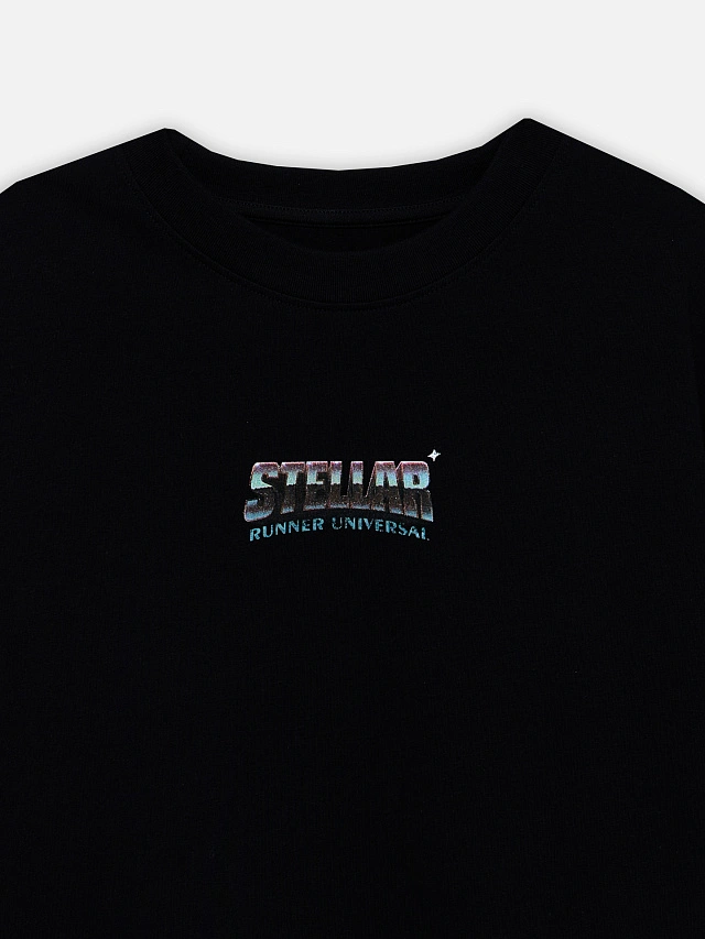Футболка мужская черная с надписью "Stellar" - 5