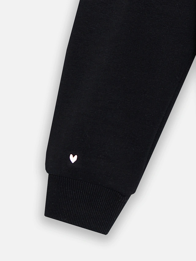 Теплый свитшот женский черный с начесом - 10