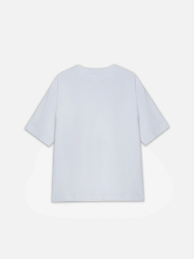 Футболка оверсайз женская белая - 4