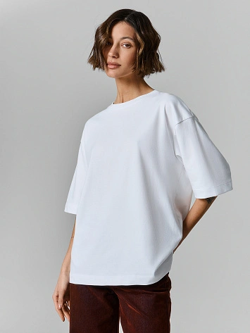 Футболка оверсайз женская белая