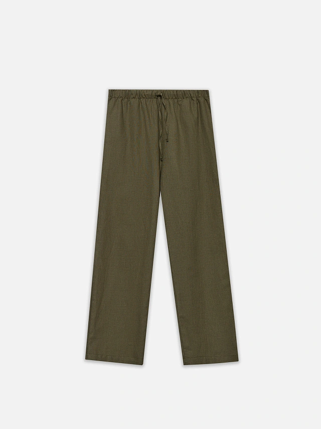 Брюки льняные мужские зеленые - 4