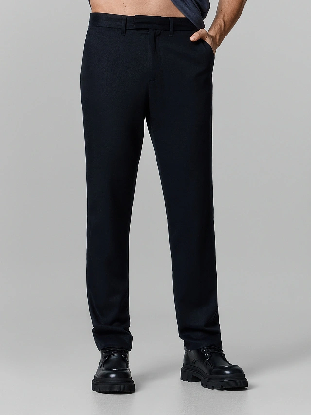 Брюки мужские прямые черные - 2