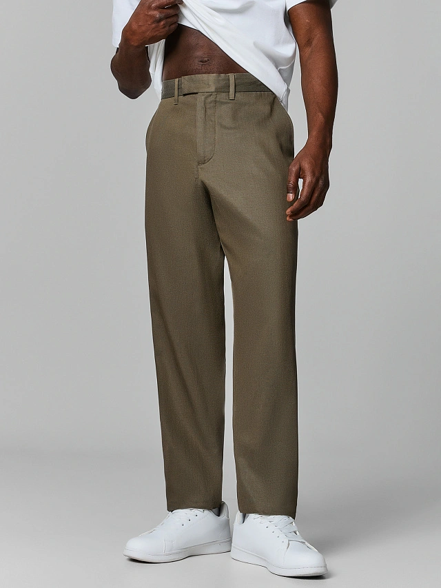 Брюки мужские прямые зеленые - 2