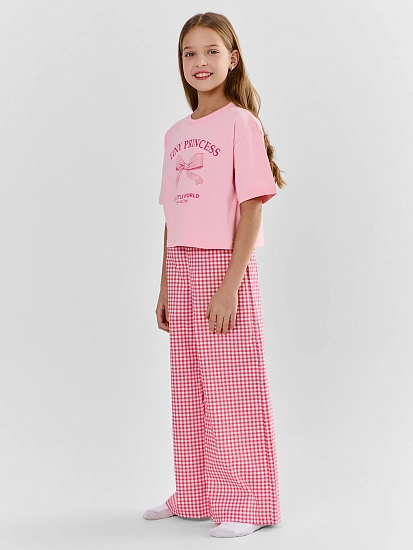 картинка КОМПЛЕКТ ДЛЯ ДЕВОЧЕК (ФУТБОЛКА, БРЮКИ) от известного бренда одежды для девочек Mark Formelle