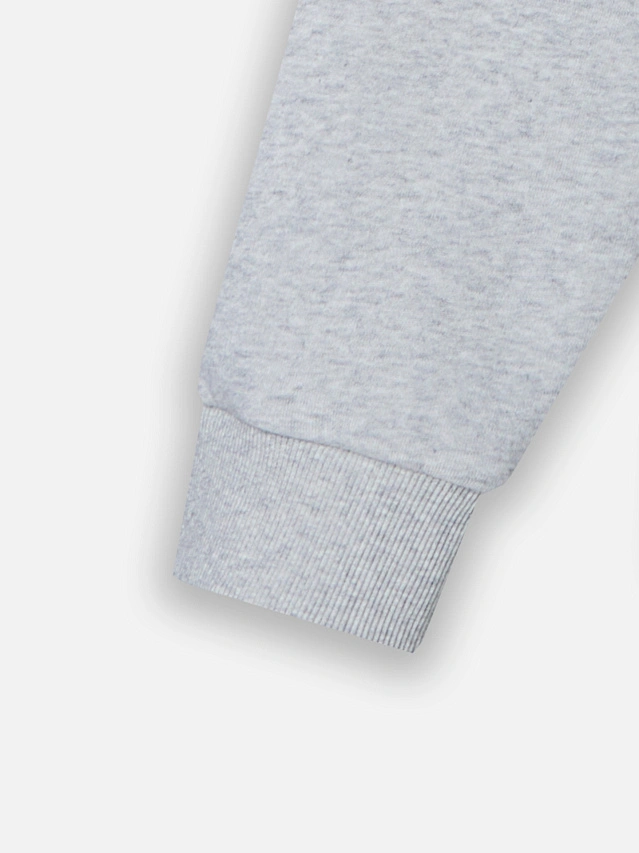 Теплая толстовка мужская серая с начесом - 9