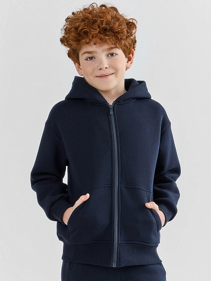 картинка Толстовка для мальчиков синяя на молнии от магазина одежды для мальчиков от бренда Mark Formelle