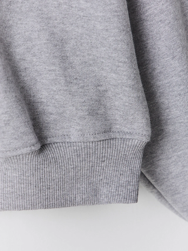 Толстовка женская серая на молнии - 7