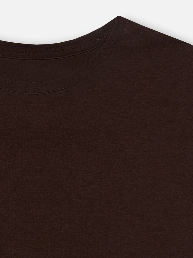 Футболка мужская базовая коричневая - 5
