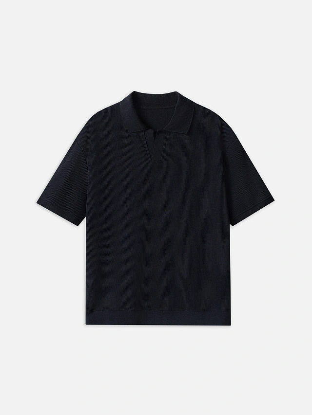 Джемпер-поло мужской черный - 4