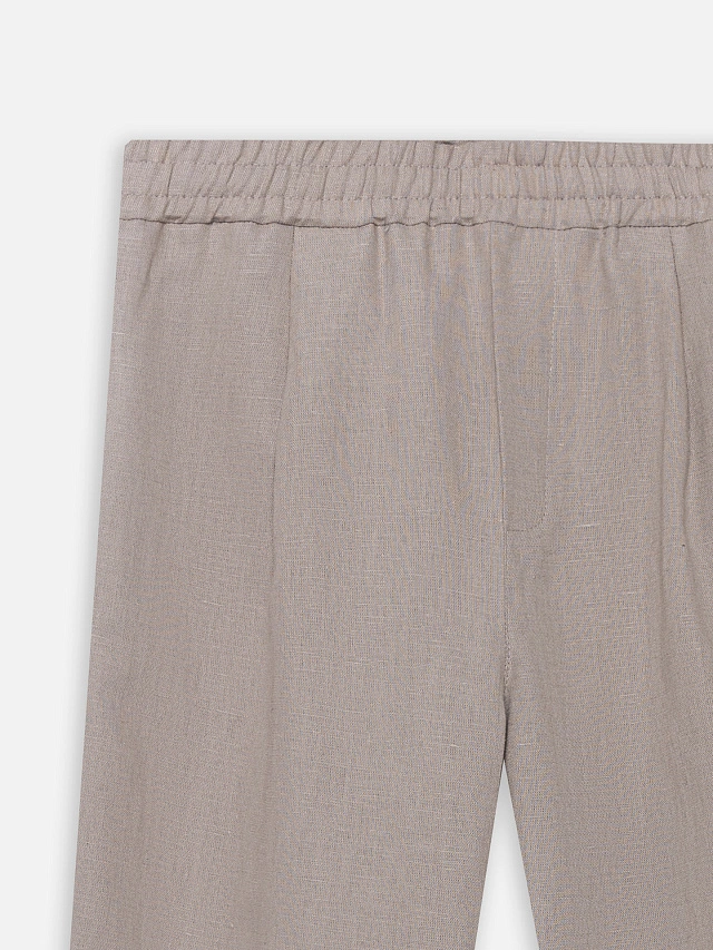 Брюки мужские серые льняные - 5