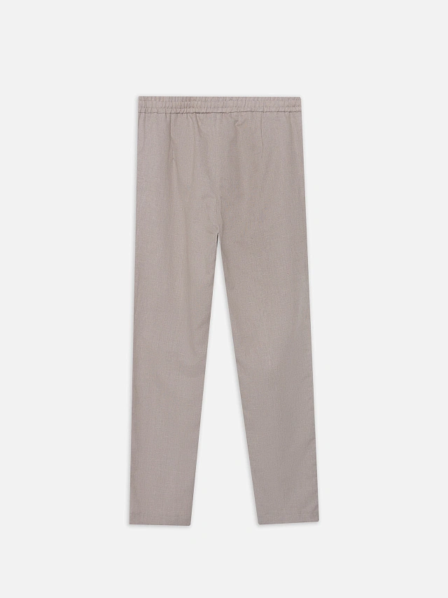 Брюки мужские серые льняные - 6