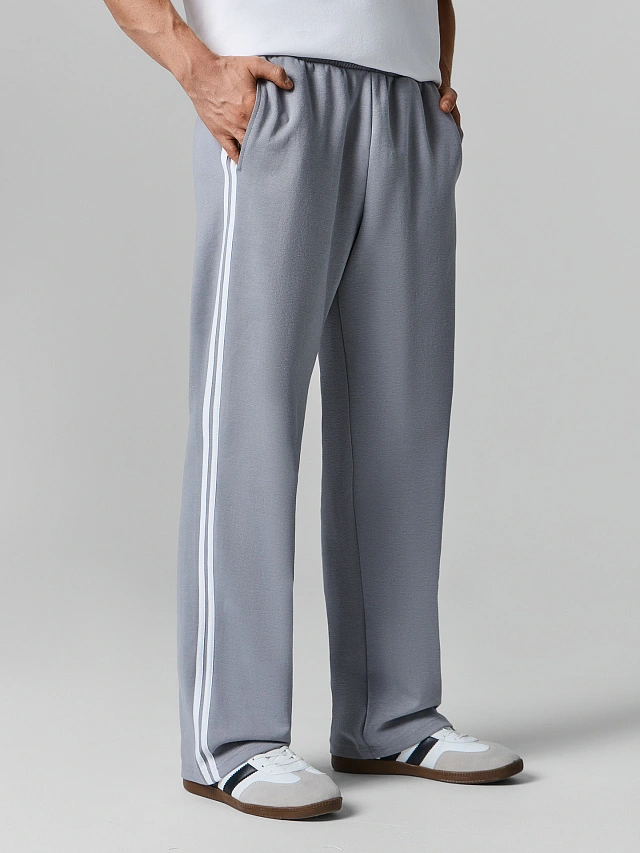 Брюки мужские серые с лампасами - 4