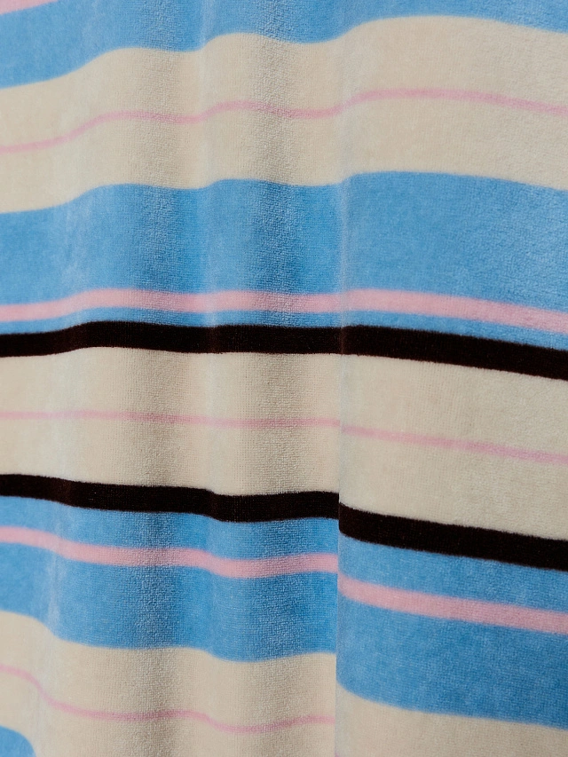 Поло женское в разноцветную полоску велюровое - 6