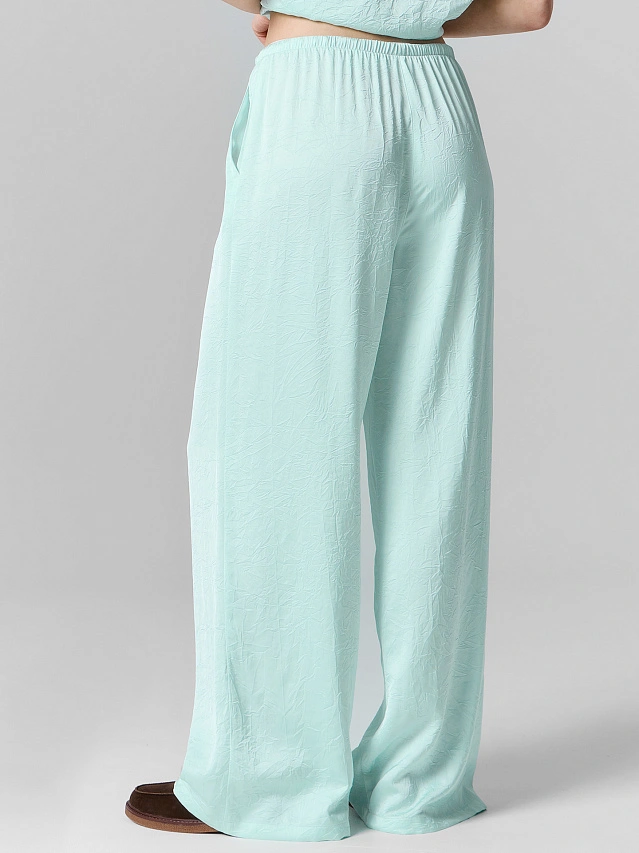 Брюки женские прямые мятные - 4