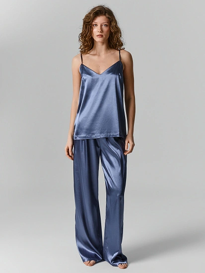 картинка Комплект домашний женский синий от магазина стильной одежды Mark Formelle