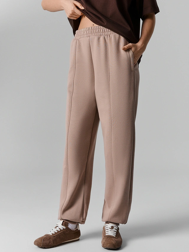 Брюки спортивные женские коричневые - 2