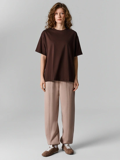 картинка Брюки спортивные женские коричневые  от магазина стильной одежды Mark Formelle