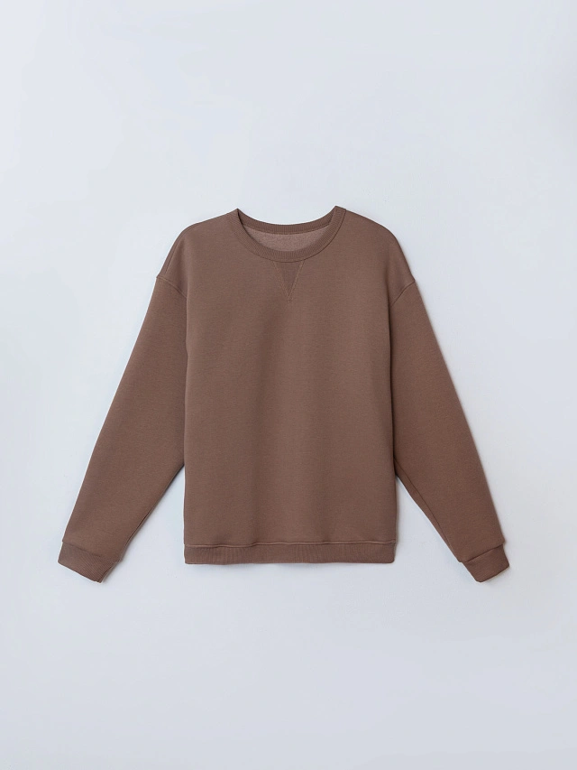 Теплый комплект женский коричневый с начесом - 4