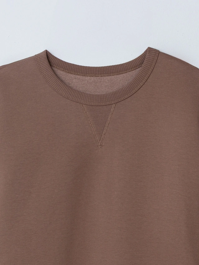 Теплый комплект женский коричневый с начесом - 5