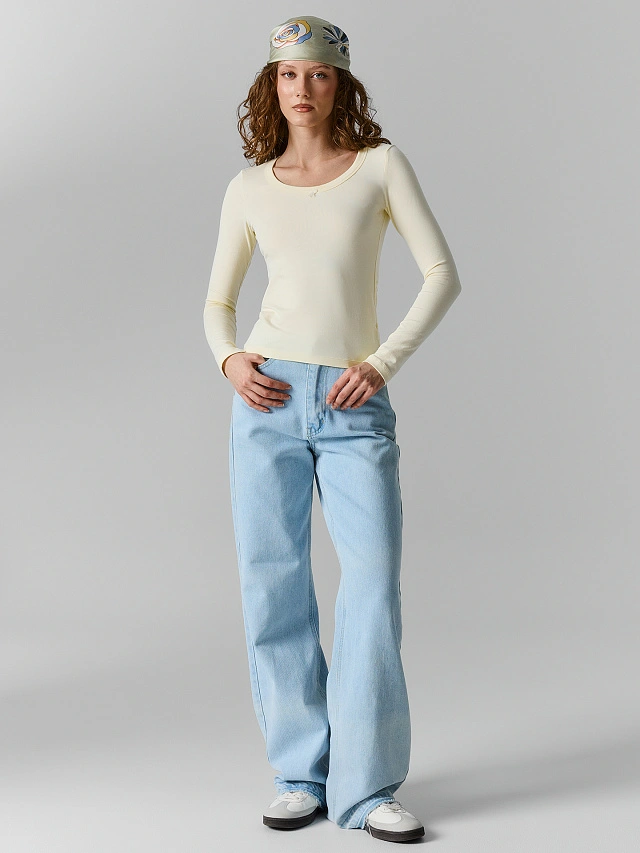 Лонгслив женский желтый - 2