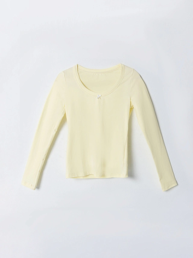 Лонгслив женский желтый - 4