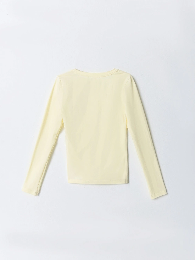 Лонгслив женский желтый - 6