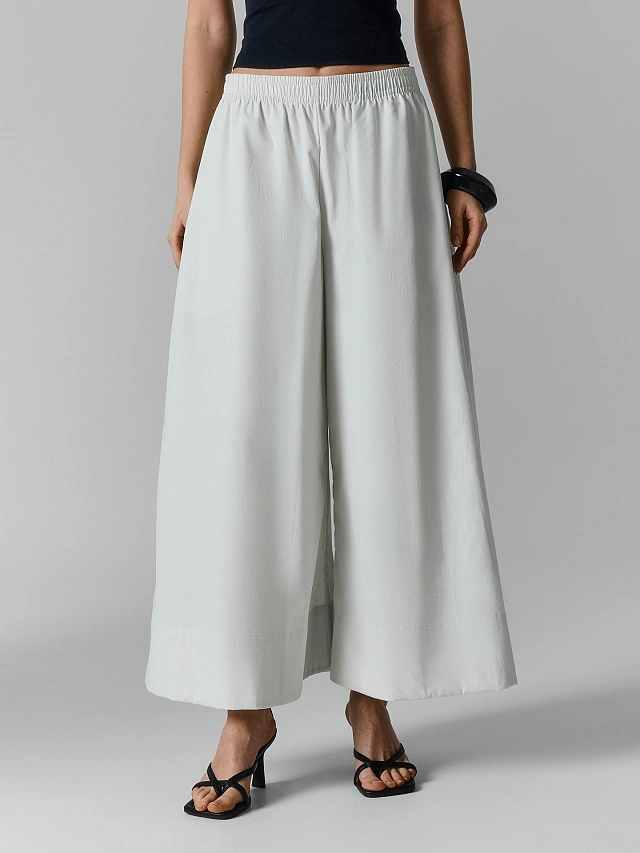 Брюки кюлоты женские серые - 3