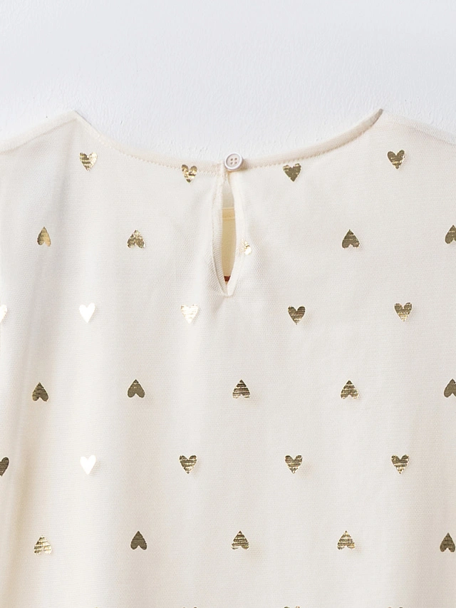 Платье для девочек нарядное с блестящими сердечками - 7