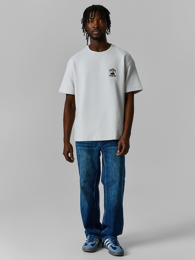 Футболка прямая мужская белая - 2