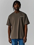 Футболка прямая мужская коричневая