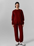 Теплый комплект женский бордовый с начесом