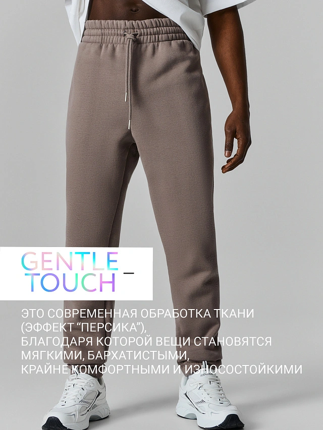 Теплые брюки джоггеры мужские с начесом - 2