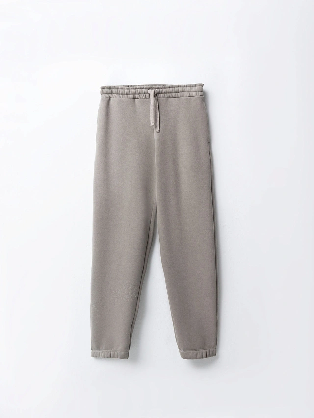 Теплые брюки женские серые с начесом - 4