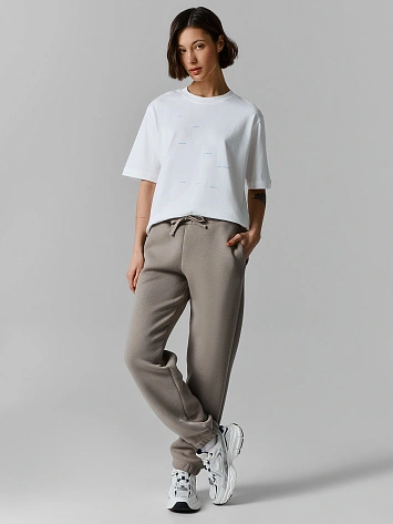 Теплые брюки женские серые с начесом