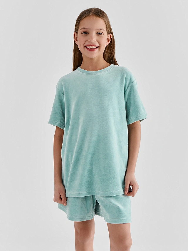 КОМПЛЕКТ ДЛЯ ДЕВОЧЕК (ДЖЕМПЕР, ШОРТЫ) - 2