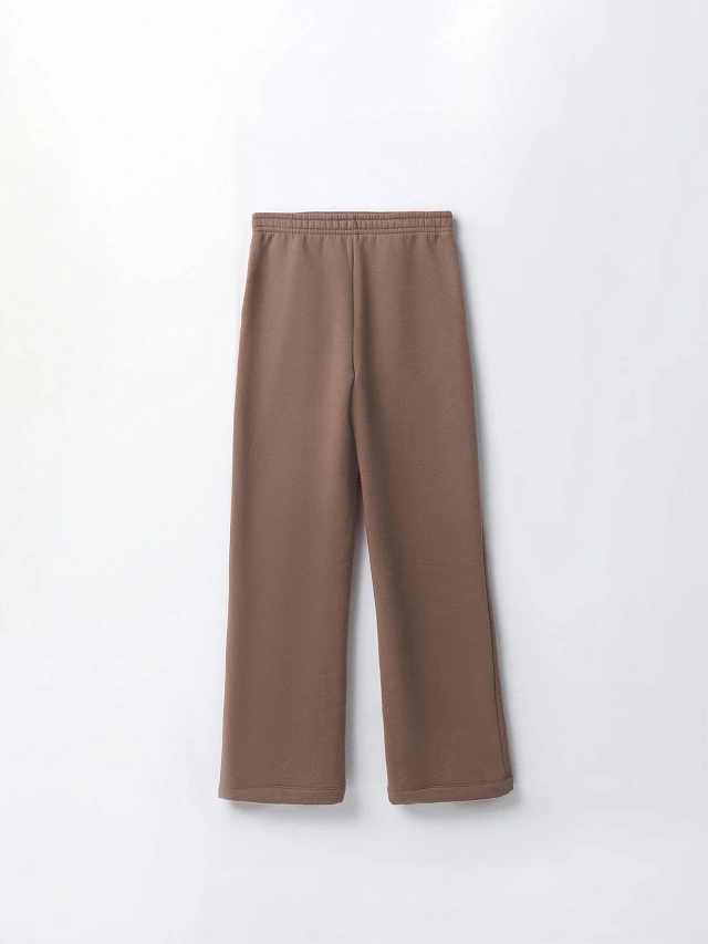 Теплые брюки женские коричневые с начесом - 7