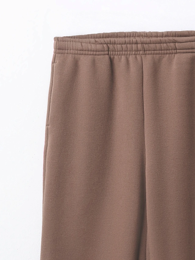 Теплые брюки женские коричневые с начесом - 8