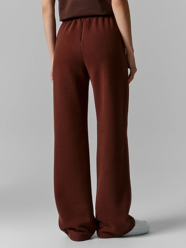 Теплые брюки женские коричневые с начесом - 4