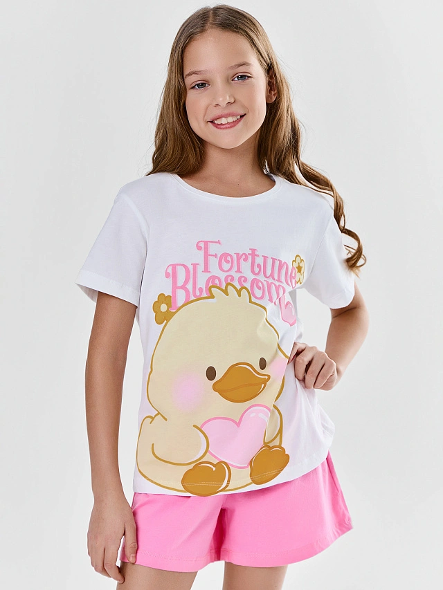 КОМПЛЕКТ ДЛЯ ДЕВОЧЕК (ФУТБОЛКА, ШОРТЫ) - 2