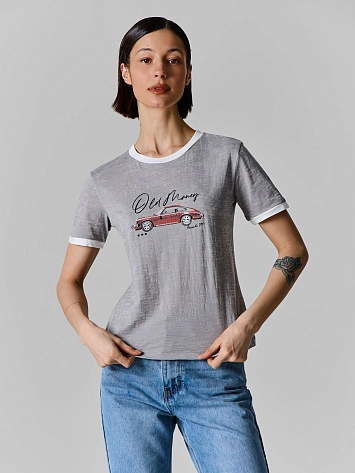 Джемпер женский серый с принтом "porsche 911"