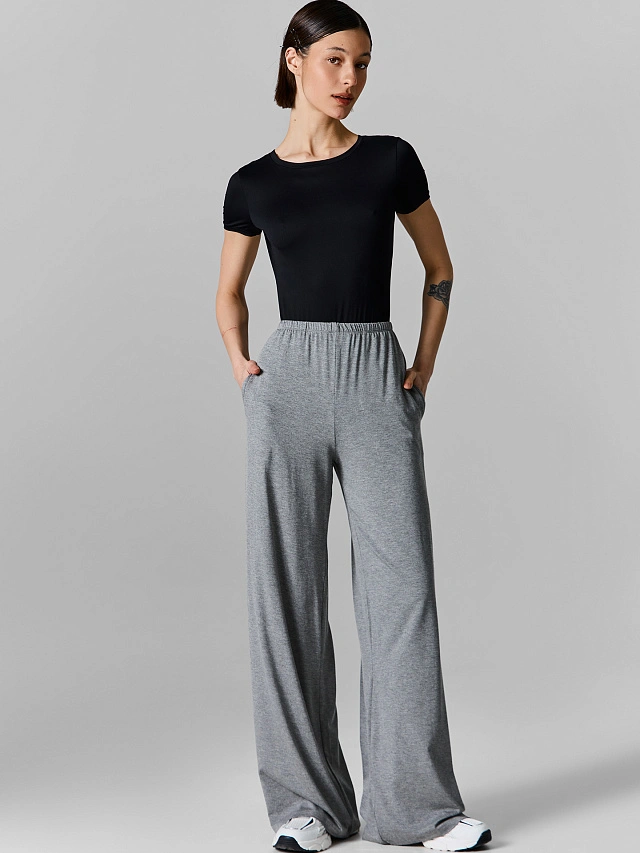 Брюки женские прямые серые - 5