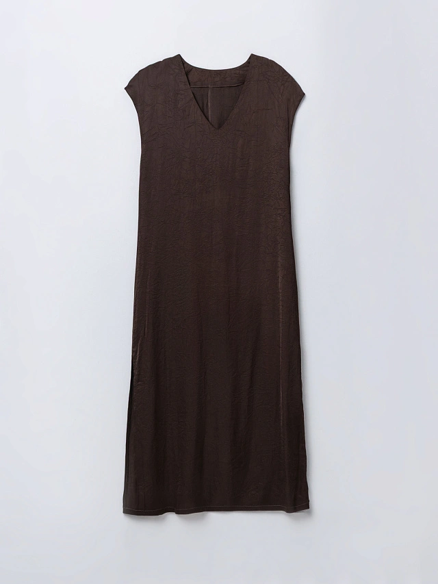 Платье макси женское коричневое - 5