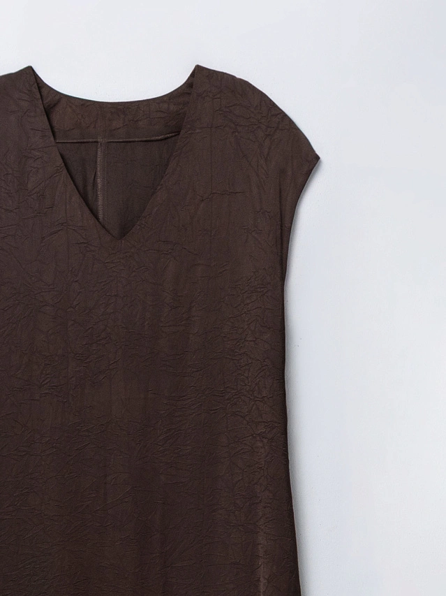 Платье макси женское коричневое - 6